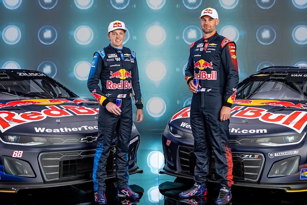 Red Bull sponsoring Shane van Gisbergen, Connor Zilisch in 25 races during 2026 season. Image supplied by Trackhouse