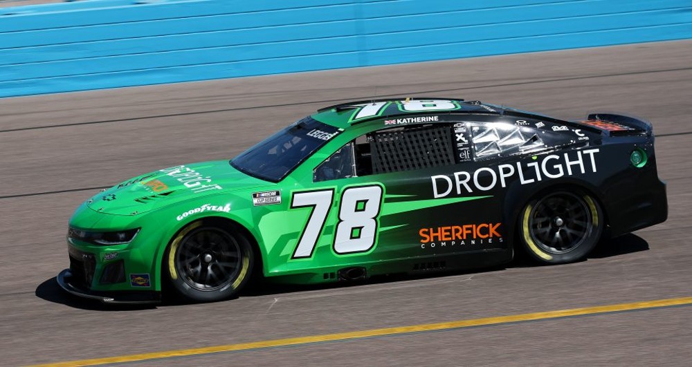 Katherine Legge, driver of the #78 Droplight Chevrolet, drives during practice for the NASCAR Cup Series Shriners Children's 500 at Phoenix Raceway on March 08, 2025 in Avondale, Arizona. (Photo by Chris Graythen/Getty Images for NASCAR)