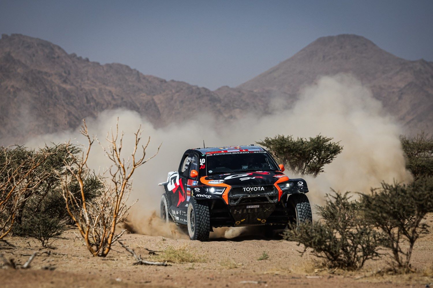211 LATEGAN Henk (zag), CUMMINGS Brett (zaf), Toyota, Toyota Gazoo Racing, FIA W2RC, Ultimate, action during the Stage 1 of the Dakar 2025 on January 4, 2025 around Bisha, Saudi Arabia