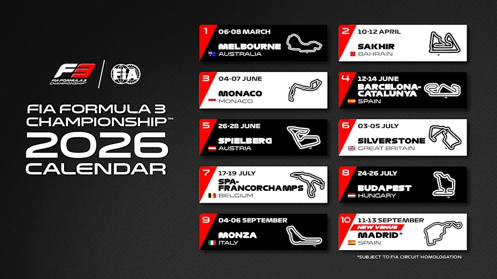 F3 2026 Calendar