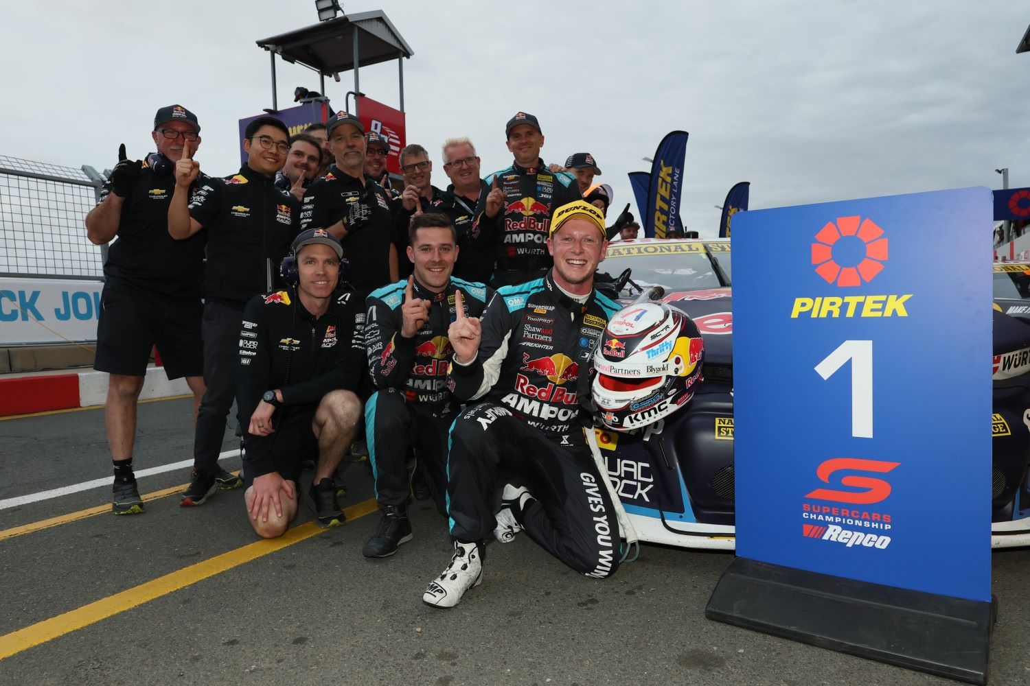 Ipswich Race 1 winner Will Brown and his crew