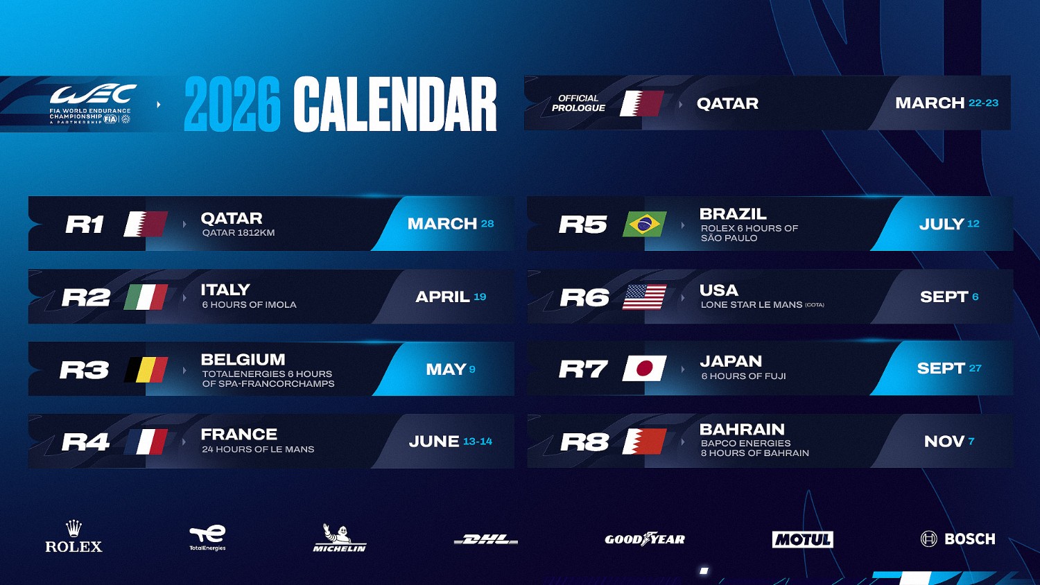 2026 WEC Calendar