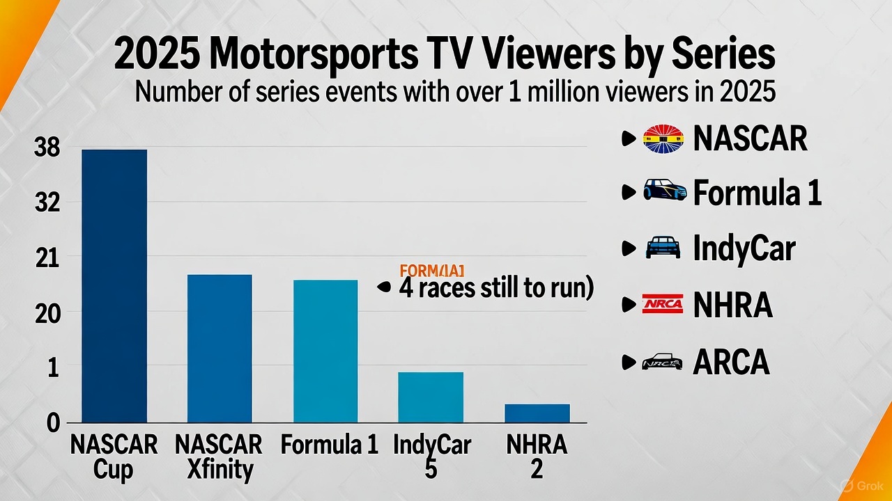 2025 USA TV Audiences over 1 million