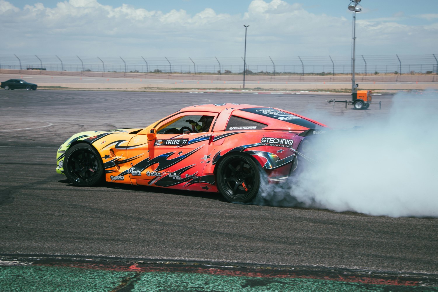 Corvette does burnout for Casino AU Platforms