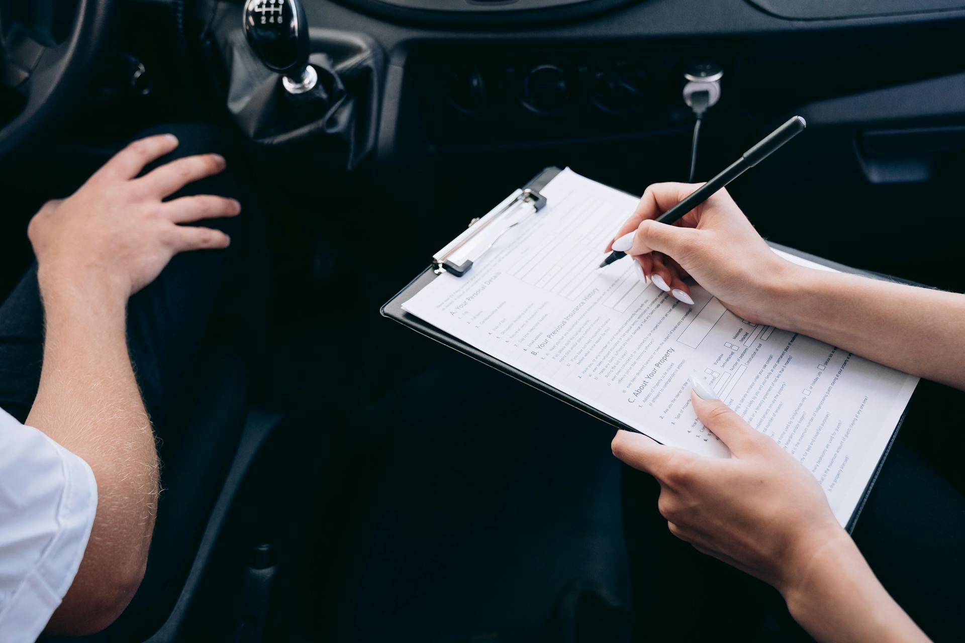 Clipboard in Car on Pexels by Mikhail Nilov