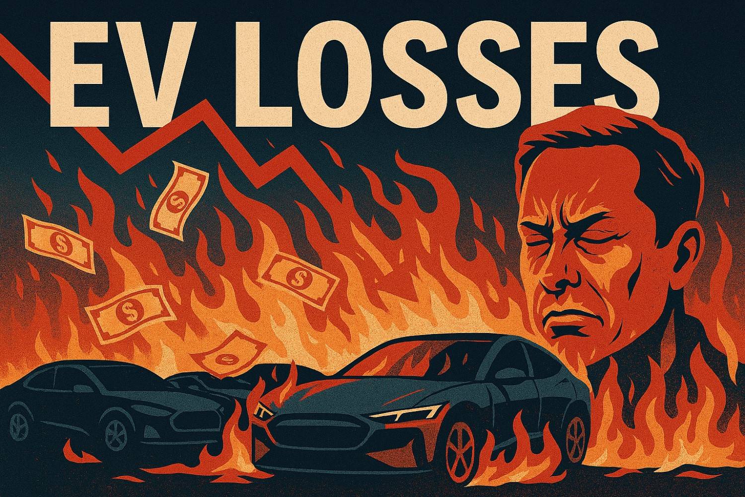 EVs Fiery Crash - A Tale of Face-Burning Losses