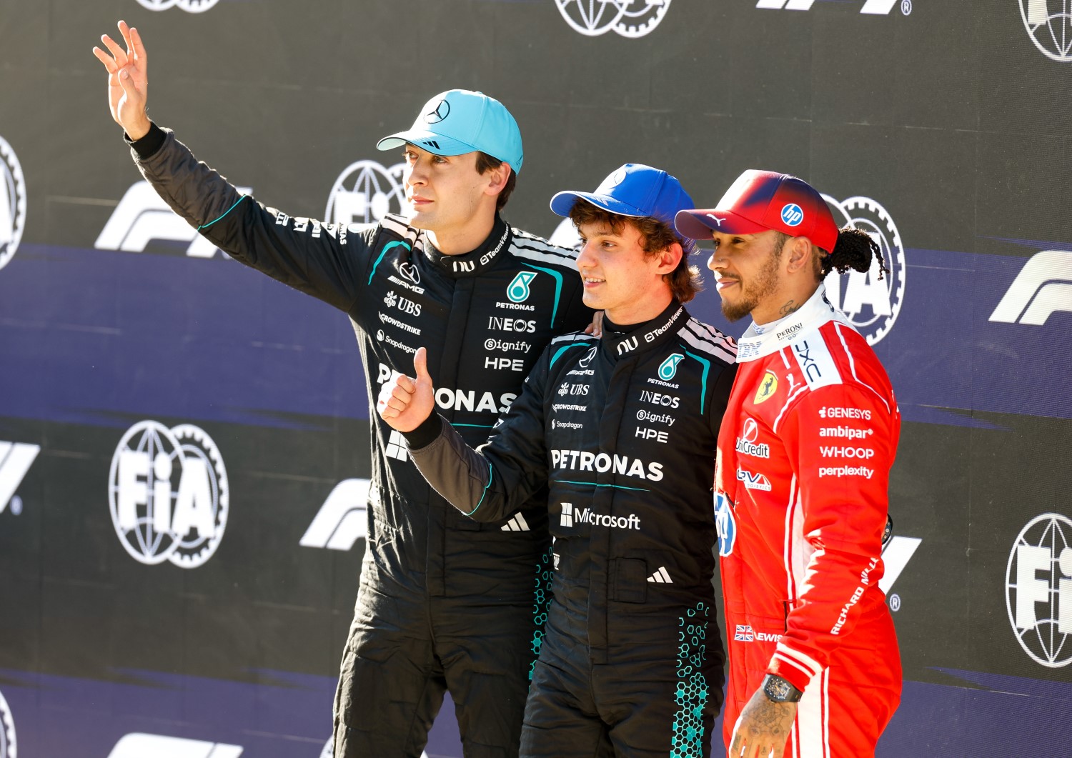 Top-3 Finishers of the Formula 1 Heineken Chinese Grand Prix 2026, 2nd round of the 2026 Formula One World Championship from March 13 to 15, 2026 on the Shanghai International Circuit, in Shanghai, China - Photo Jiri Krenek / ACTIVEPICTURES