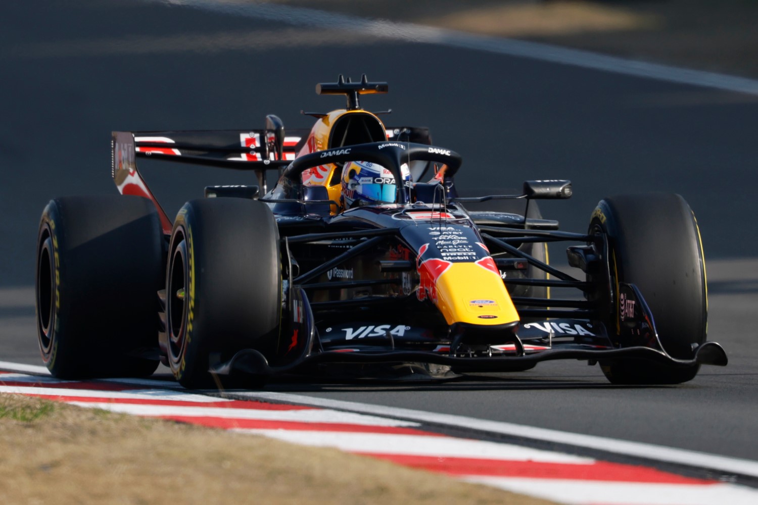 Max Verstappen of the Netherlands driving the (3) Oracle Red Bull Racing RB22 Red Bull Ford on track during Sprint qualifying ahead of the F1 Grand Prix of China at Shanghai International Circuit on March 13, 2026 in Shanghai, China. (Photo by Lintao Zhang/LAT Images) // Getty Images / Red Bull Content Pool //