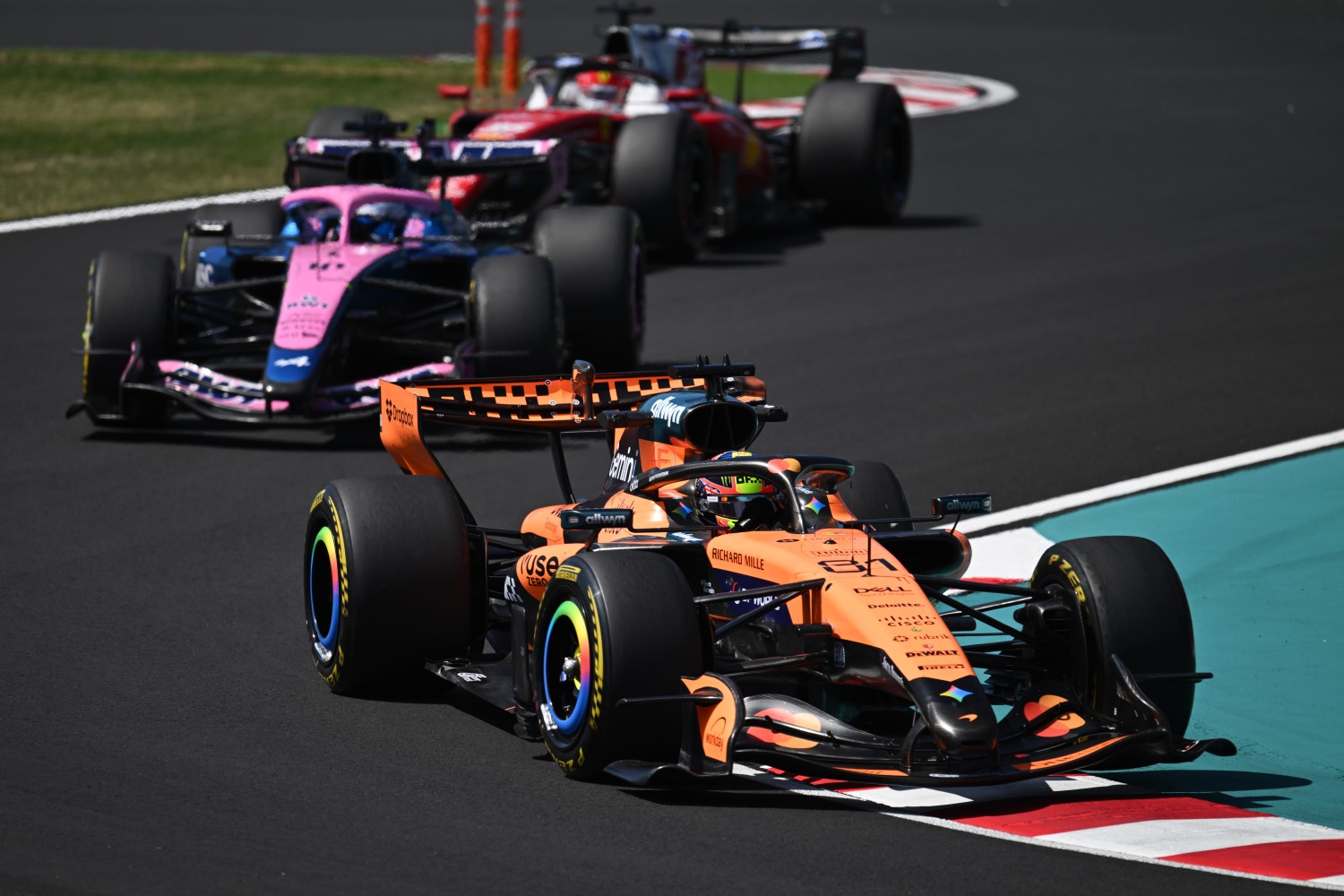 Oscar Piastri of Australia driving the (81) McLaren MCL40 Mercedes leads Pierre Gasly of France driving the (10) Alpine F1 A526 Mercedes on track during practice ahead of the F1 Grand Prix of Japan at Suzuka Circuit on March 27, 2026 in Suzuka, Japan. (Photo by Sam Bagnall/Sutton Images for McLaren)