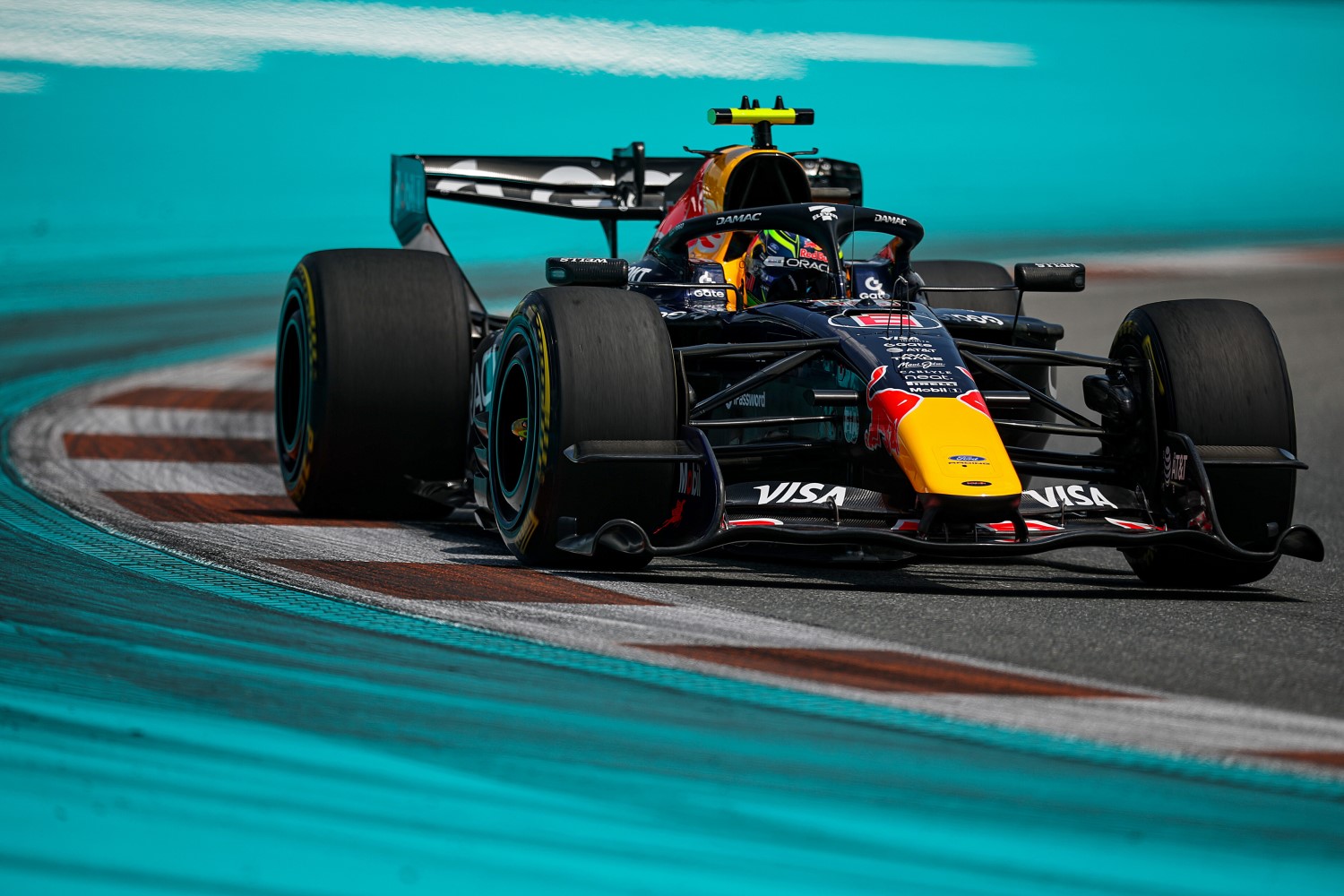 Isack Hadjar of France driving the (6) Oracle Red Bull Racing RB22 Red Bull Ford on track during practice ahead of the F1 Grand Prix of Miami at Miami International Autodrome on May 01, 2026 in Miami, Florida. (Photo by Chris Graythen/Getty Images) // Getty Images / Red Bull Content Pool //