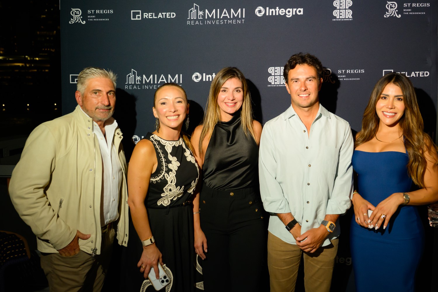 Nick Pérez (L), Sergio Checo Pérez (Center), Nick Pérez (Second to Right). Image provided by antennagroup.com press release. Photo by TAMZ