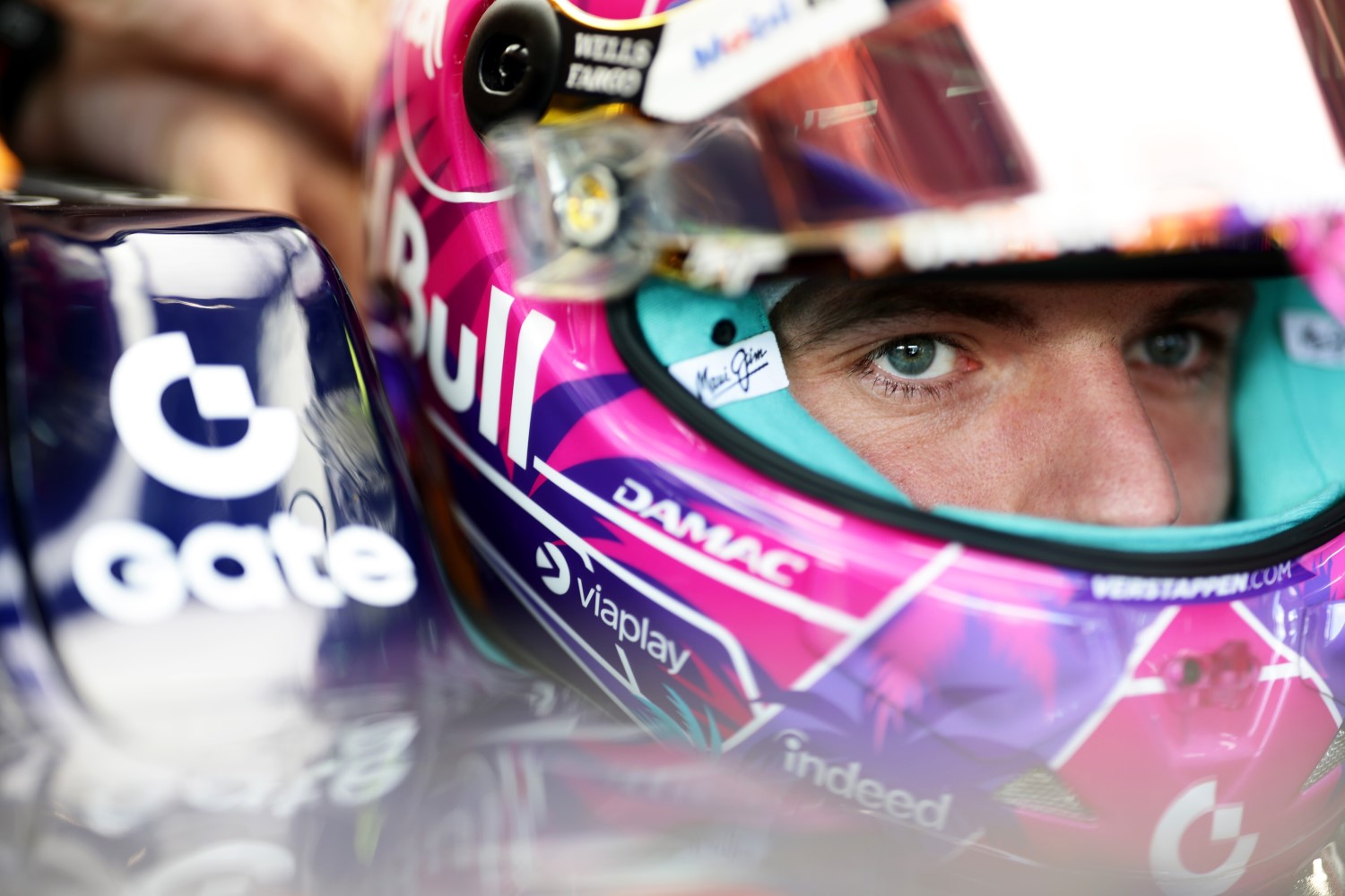 Max Verstappen of the Netherlands and Oracle Red Bull Racing prepares to drive prior to practice ahead of the F1 Grand Prix of Miami at Miami International Autodrome on May 01, 2026 in Miami, Florida. (Photo by Mark Thompson/Getty Images) // Getty Images / Red Bull Content Pool //