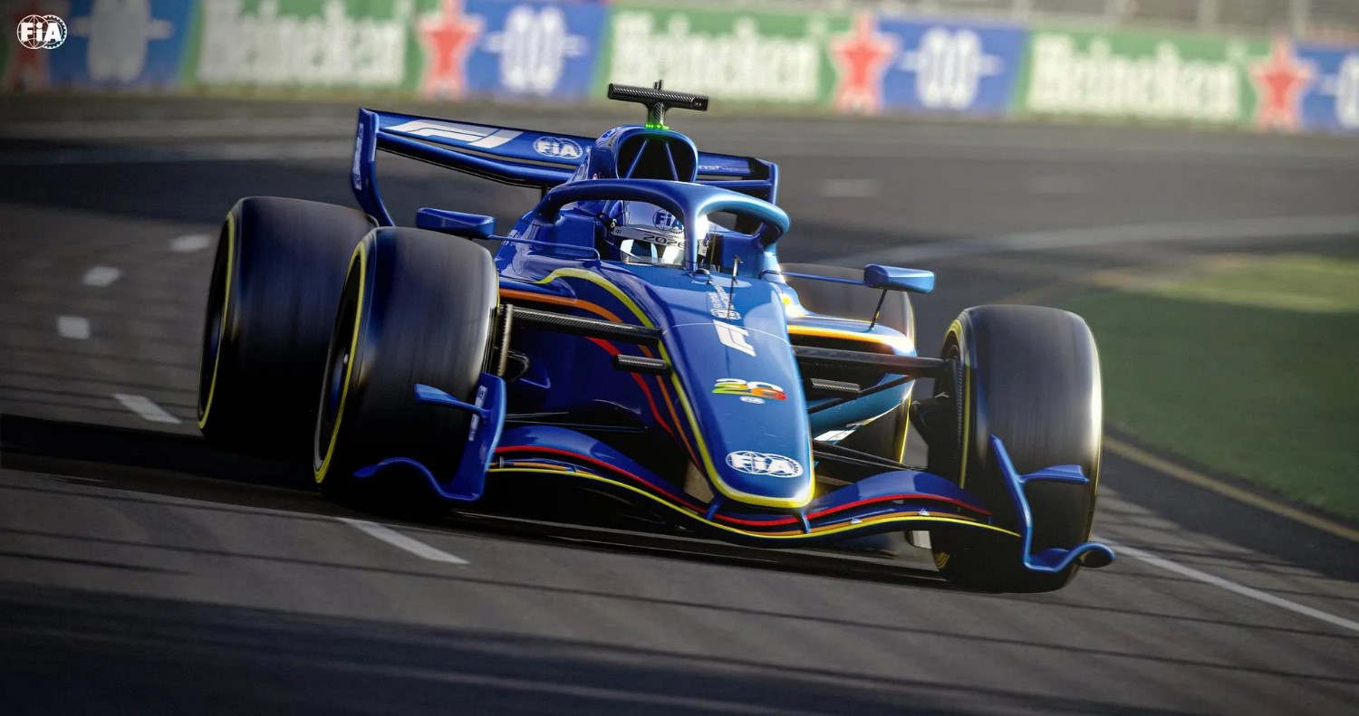 2026 Formula 1 car rendering supplied by the FIA