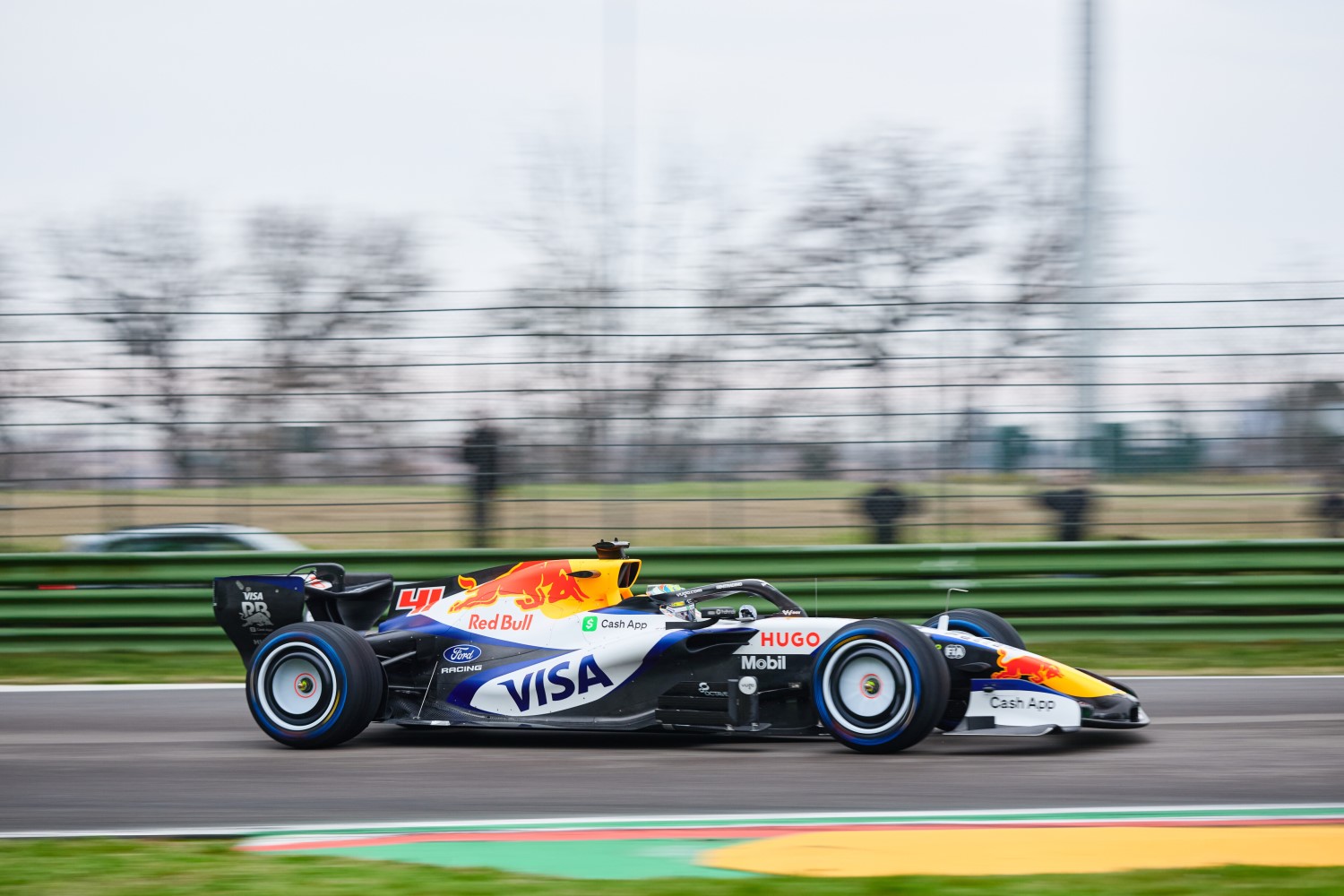 Arvid Lindblad drives the Visa Cash App Racing Bulls car at the 2026 Winter Filming Day on January 21, 2026 in Imola, Italy // Getty Images / Red Bull Content Pool //