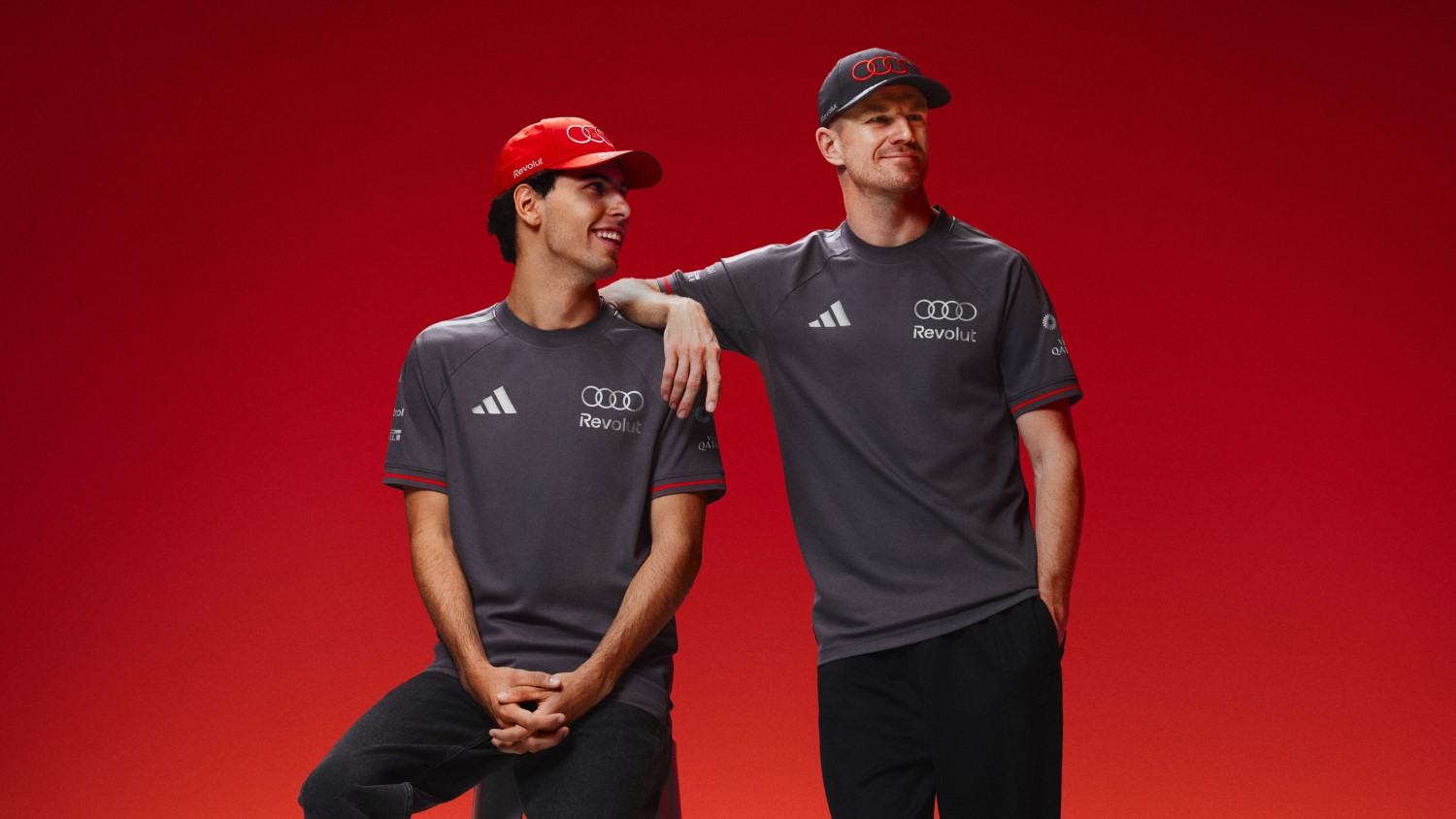 Gabriel Bortoleto, Nico Hulkenberg wearing adidas kit