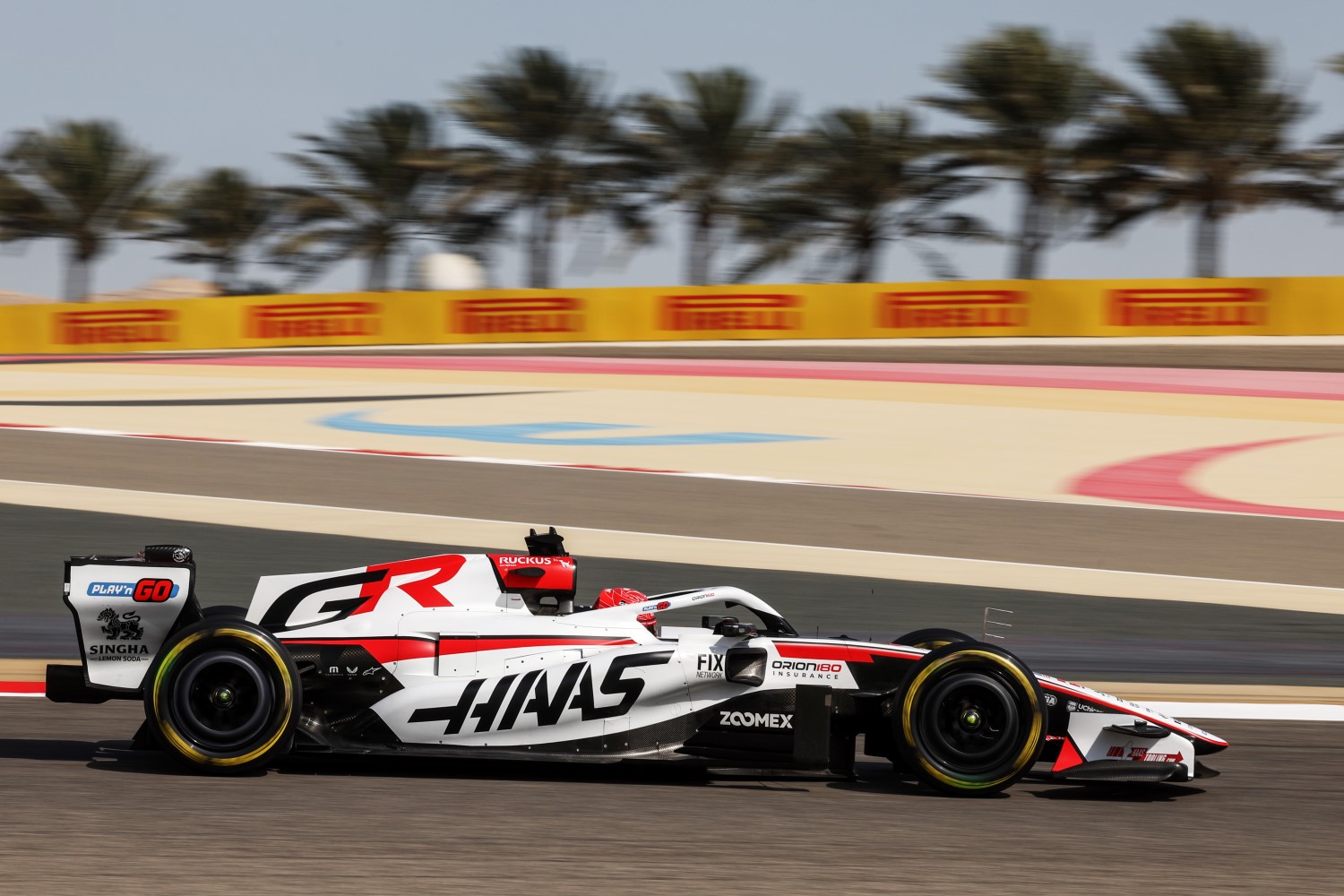 Esteban Ocon of France driving the (31) Haas F1 VF-26 Ferrari on track during day one of F1 Testing at Bahrain International Circuit on February 11, 2026 in Bahrain, Bahrain. (Photo by Glenn Dunbar/LAT Images for Haas)