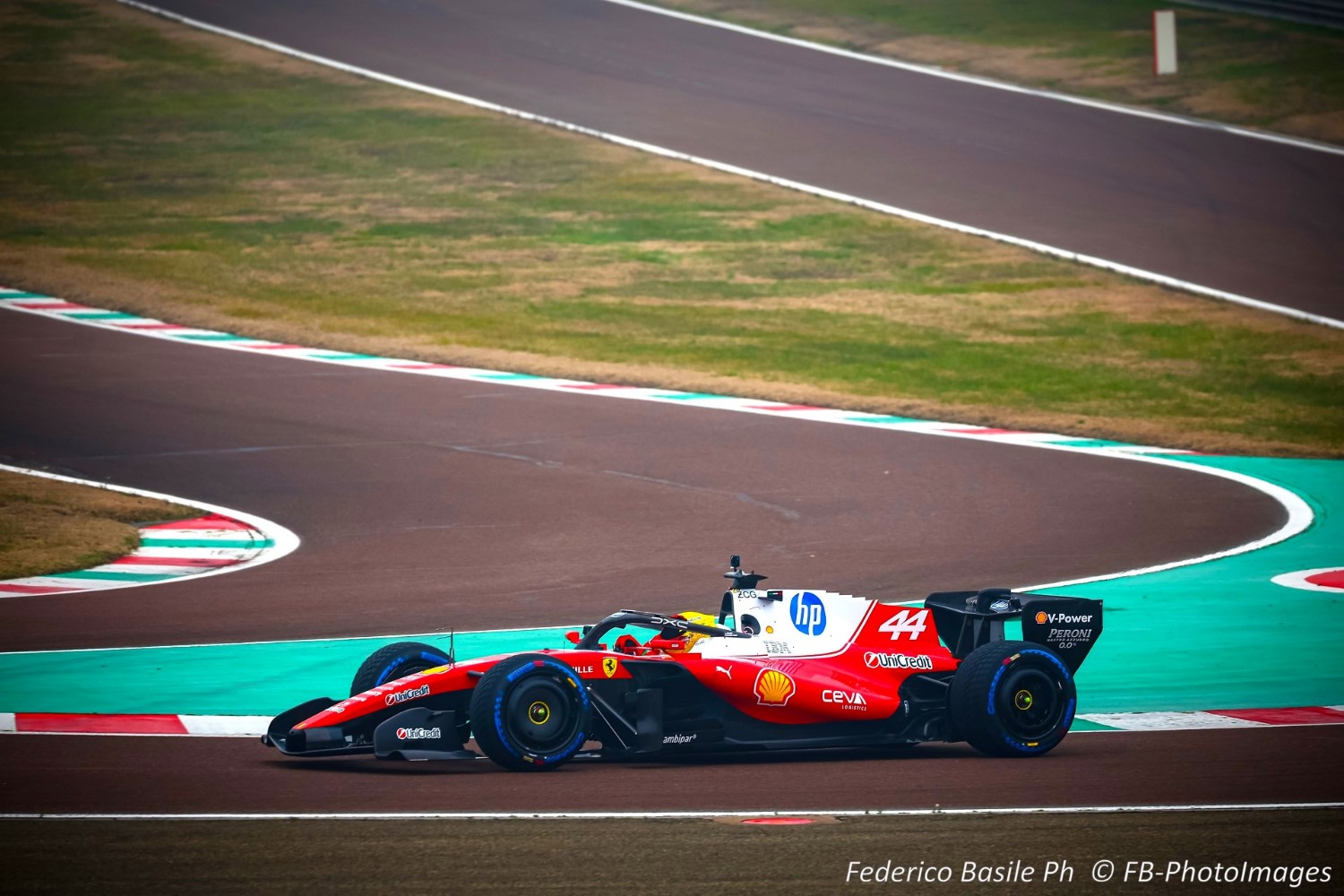 #44 Lewis Hamilton, Scuderia Ferrari, drives for the first time the new Ferrari SF-26 for the F1 World champonship 2026 season, during a shakedown test in Fiorano (MO), 23rd January 2026