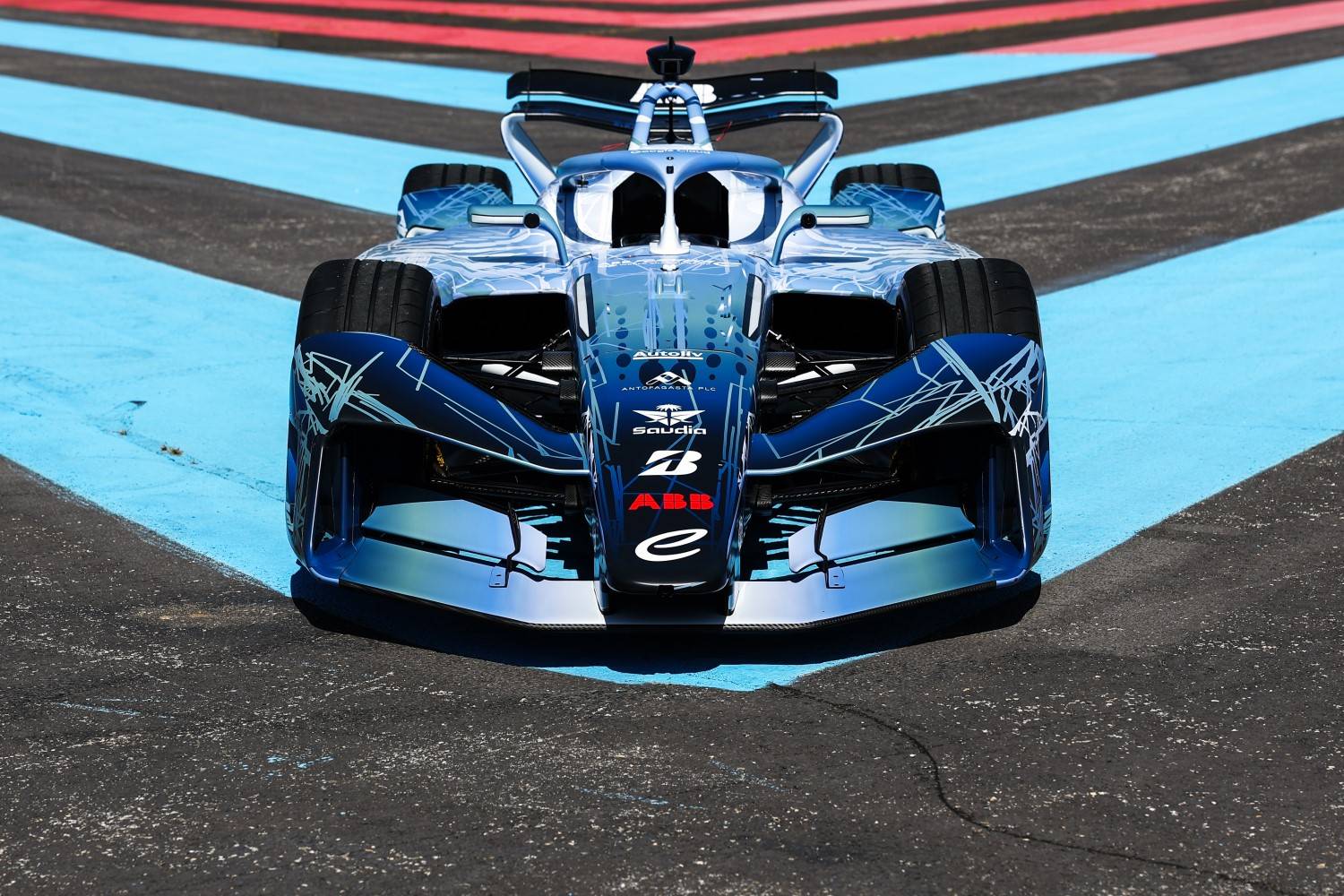 A general view of the GEN4 Formula E car during the Formula E GEN4 Launch at Circuit Paul Ricard on April 21, 2026 in Le Castellet, France. (Photo by Simon Galloway/LAT Images)