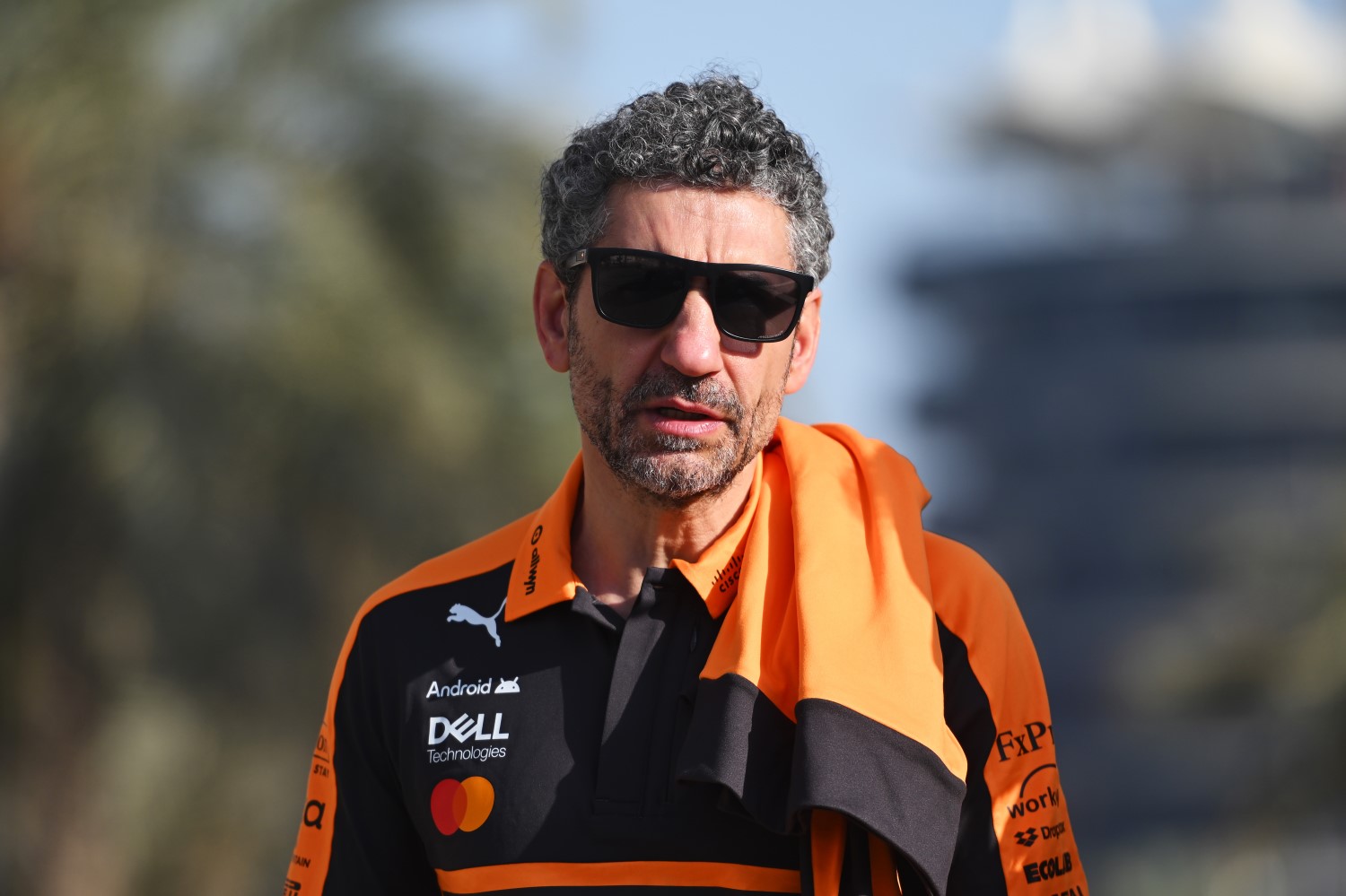 Andrea Stella, Team Principal of McLaren walks in the Paddock during day three of F1 Testing at Bahrain International Circuit on February 13, 2026 in Bahrain, Bahrain. (Photo by Rudy Carezzevoli/Getty Images for McLaren)
