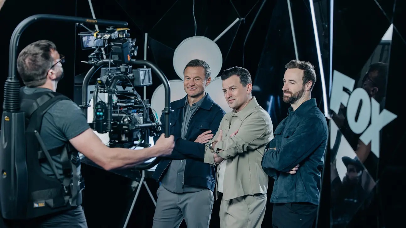Fox IndyCar Broadcast Booth Announcers for 2026 (L to R) Townsend Bell, Will Buxton and James Hinchcliffe