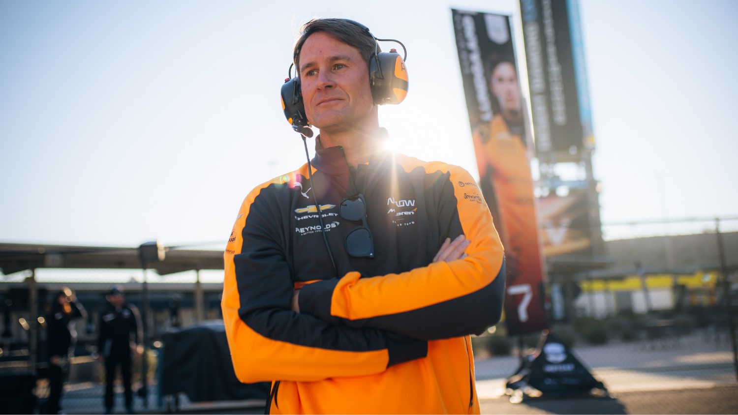 GXO Logistics and ASYMCA branding will also be present on Ryans No. 31 firesuit, and GXO Logistics branding will be present on the No. 5, No. 6 and No. 7 Arrow McLaren Chevrolets later in the season at the Freedom 250 Grand Prix of Washington D.C. Image supplied by Arrow McLaren team