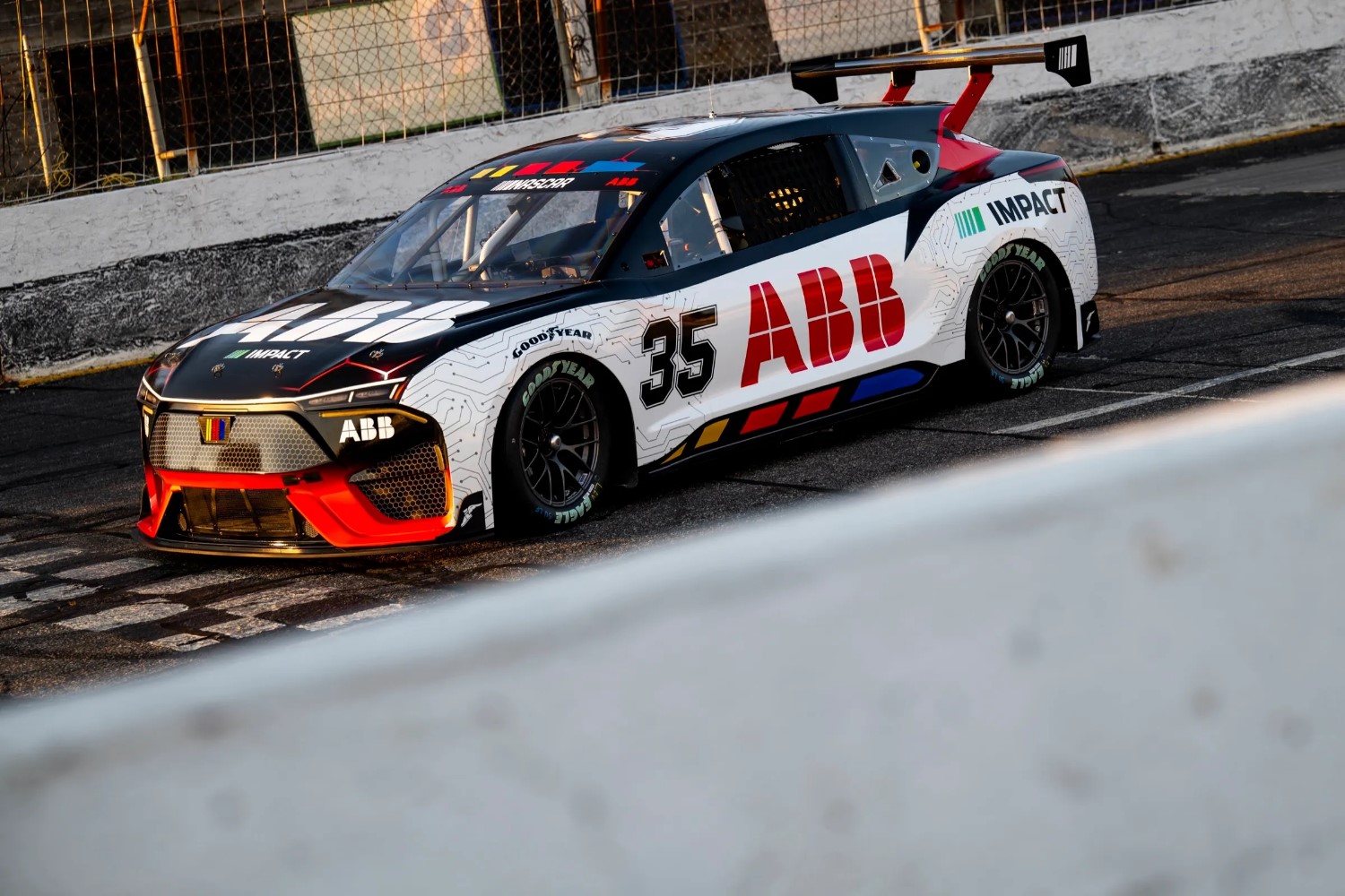 NASCAR Prototype EV. Image provided by ABB and NASCAR