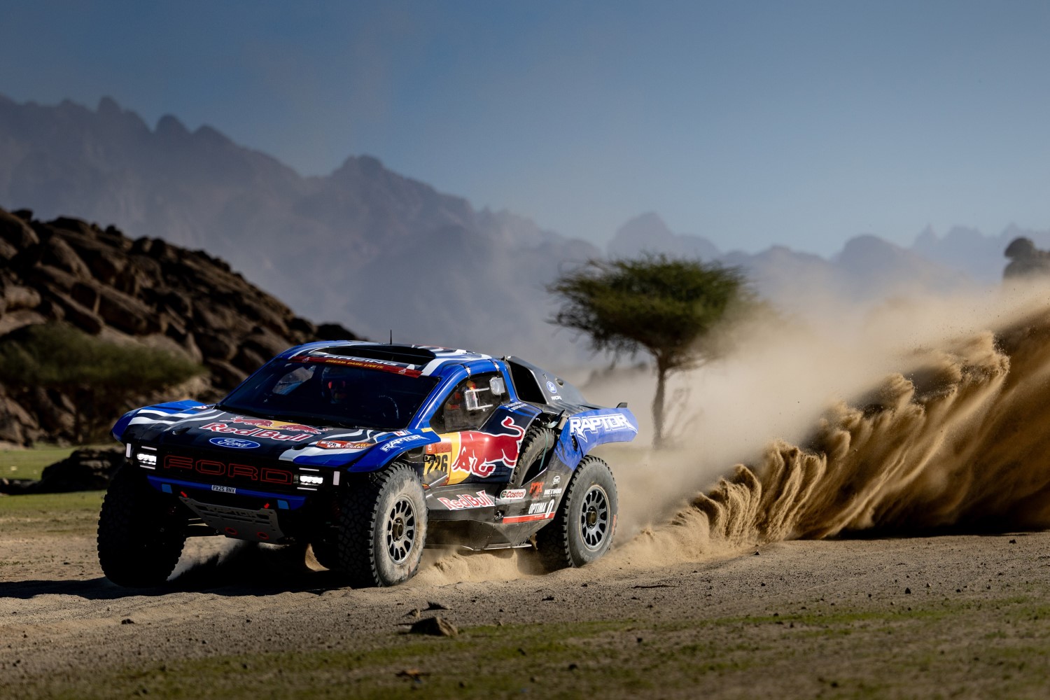 Mattias Ekstrom and Emil Bergkvist of the Ford M-Sport Team during the shakedown of the Dakar 2026 on January 1, 2026 around Yanbu, Saudi Arabia // Kin Marcin / Red Bull Content Pool //