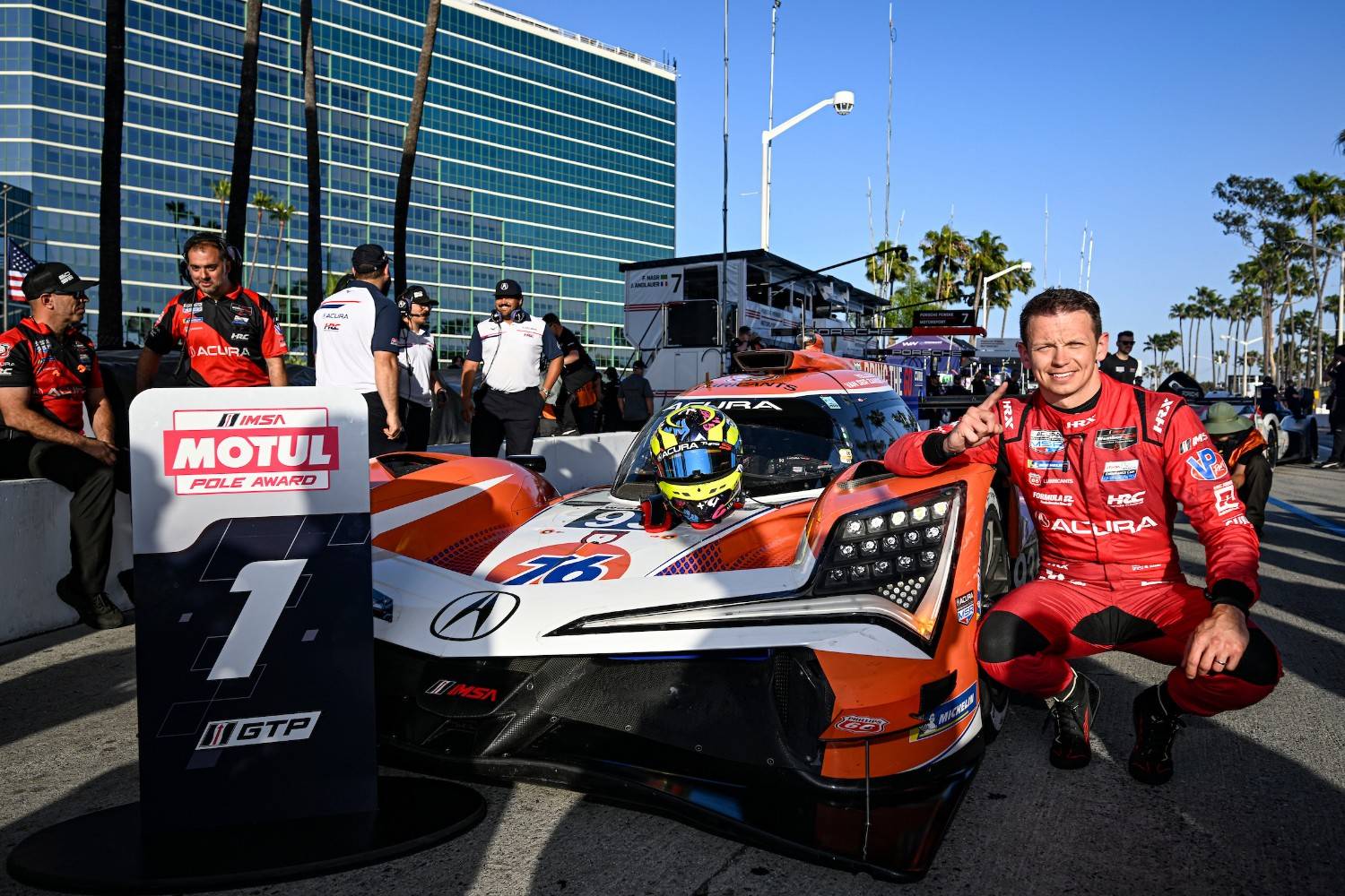 #93: Acura Meyer Shank Racing w/Curb Agajanian, Acura ARX-06, GTP: Nick Yelloly, Motul Pole Award