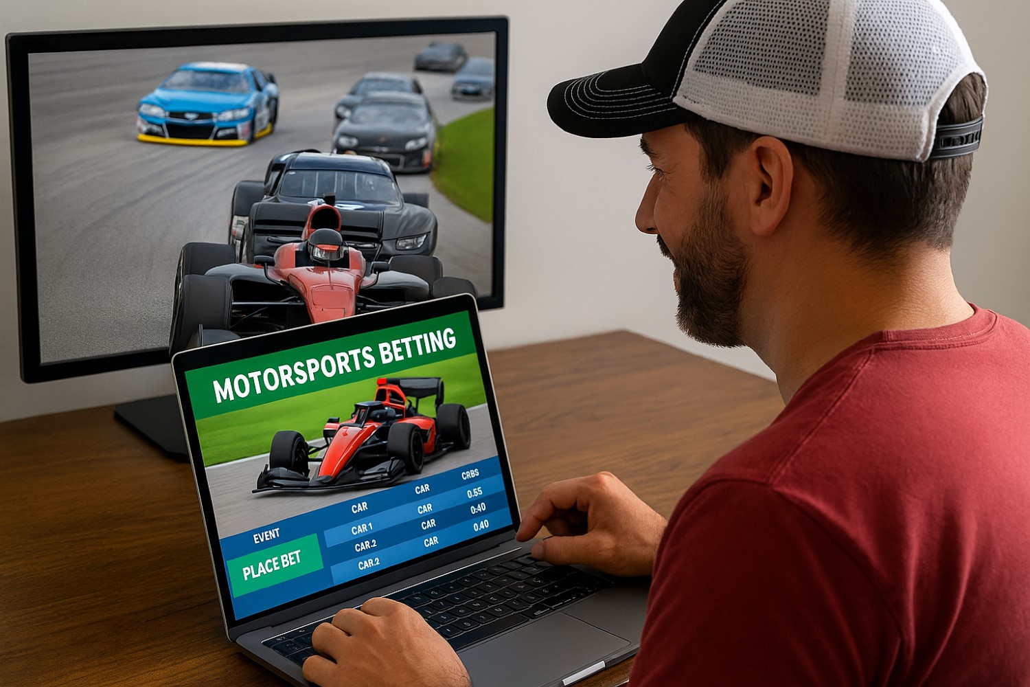 Race fan betting on motorsports