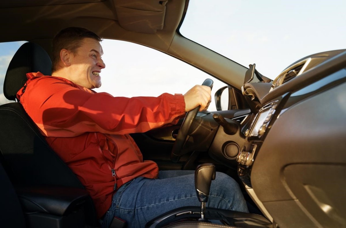 Driver in Car. dobe Stock Photo#546086277