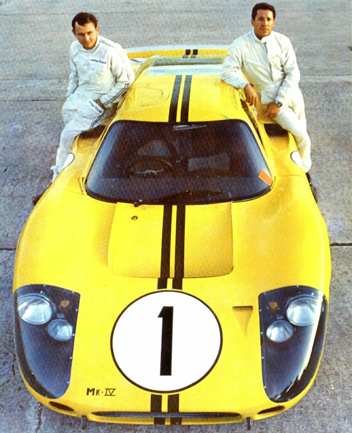 Bruce McLaren - seen here with Mario Andretti after winning Sebring in 1967