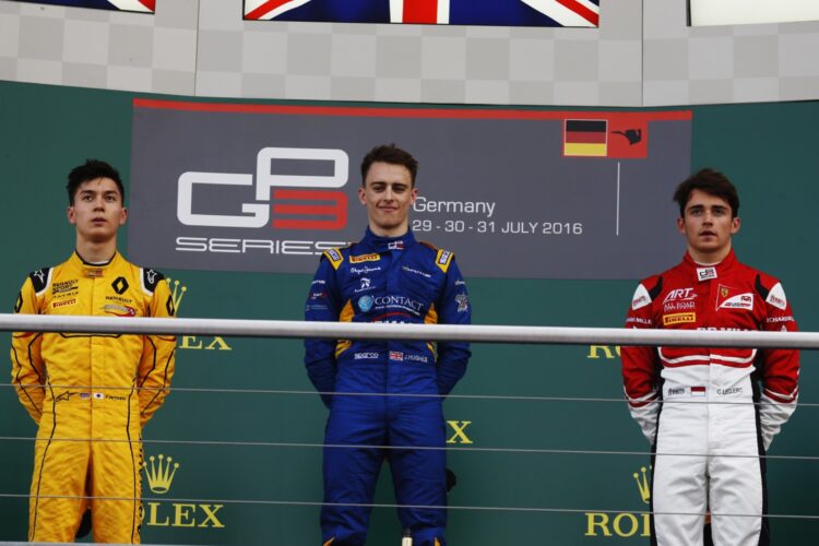 Hughes rockets to first GP3 race win in Hockenheim