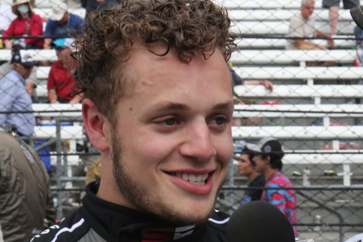 Video Recall: Watch Ferrucci drive thru field in Indy 500