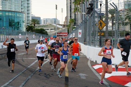 The Modern Business Associates 5K Run returns to the  Firestone Grand Prix of St. Petersburg track