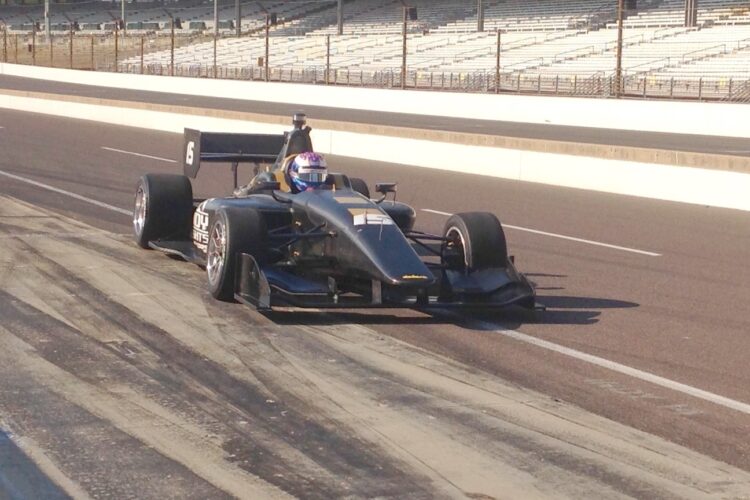Afternoon update from new Indy Lights car test at Indy (Update 3)