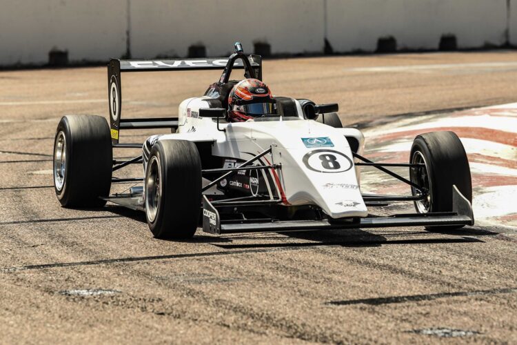 Cape Motorsports Braden Eves’ sweeps St. Pete USF2000 races