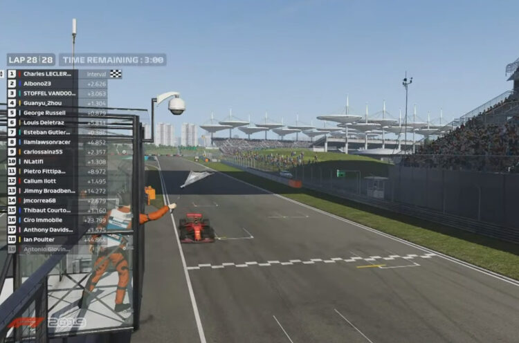Leclerc holds off Albon for win in Virtual Chinese GP