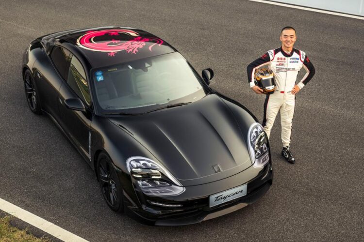 The Porsche Taycan visits Shanghai