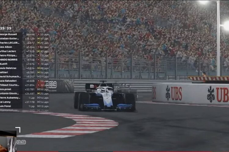 Russell dominates virtual Monaco Grand Prix