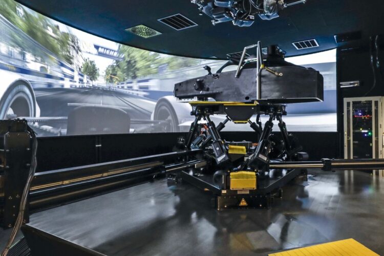 The Porsche Formula E race simulator is high-tech