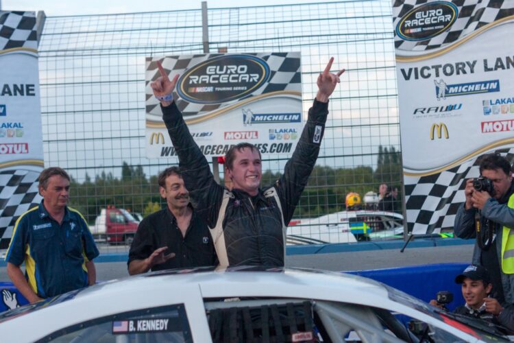 Ben Kennedy makes history in first oval NASCAR race in Europe