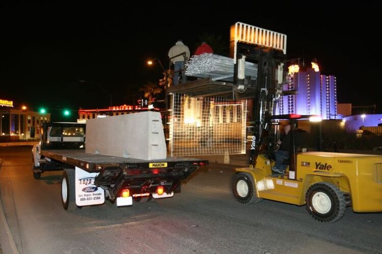 Vegas track construction begins