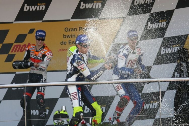 Rossi goes flag-to-flag at Jerez
