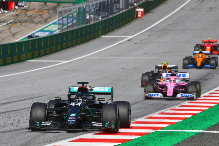Less F1 overtaking in 2020 compared to 2018, 2019