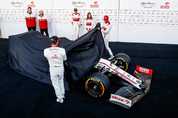 Alfa Romeo C39 breaks cover in Barcelona