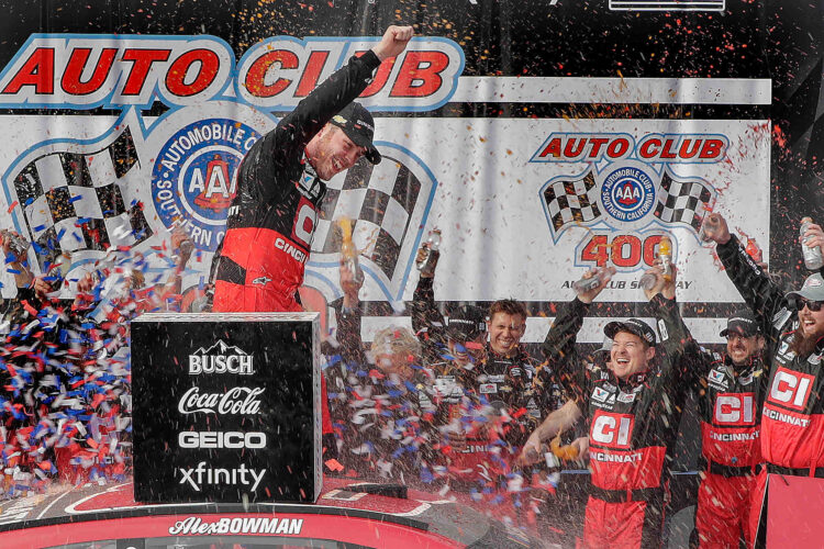 Alex Bowman wins Auto Club 400