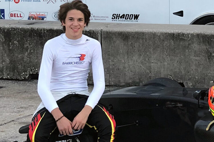 Rubens Barrichello’s son makes Road-To-Indy debut