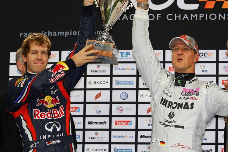 Schumacher and Vettel win Race of Champions