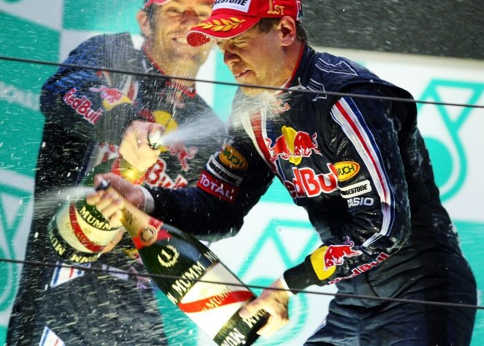 Red Bull finish one-two in Chinese rain