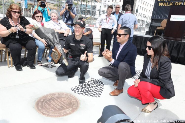 Bourdais and Power enter Long Beach Walk of Fame